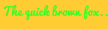Image with Font Color 31FF26 and Background Color FFCC33